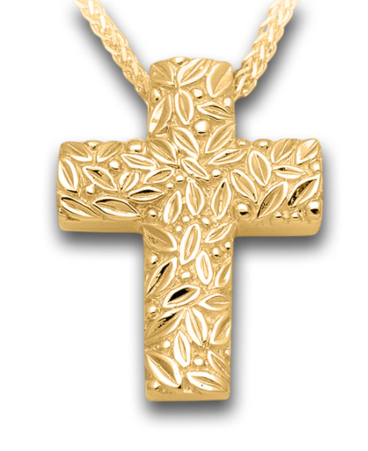 Croix de feuilles et de baies dorées