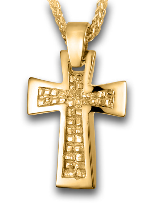 Croix de pépites d'or
