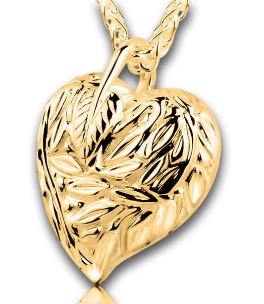 Gold Leaves and Berries Heart