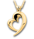 Gold Swirl Heart