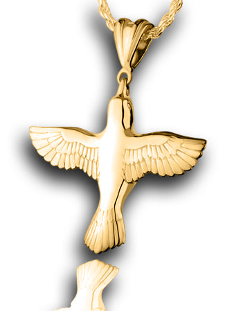 Colombe de la paix dorée