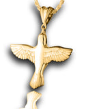 Colombe de la paix dorée