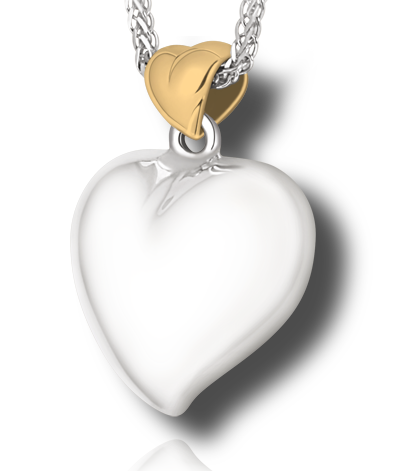 Cœur décalé avec bélière en or 