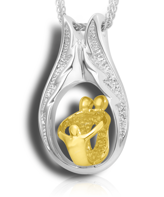 2 Tone Family Pendant  2A 1C
