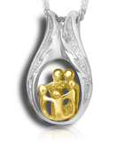 2 Tone Family Pendant 5 People