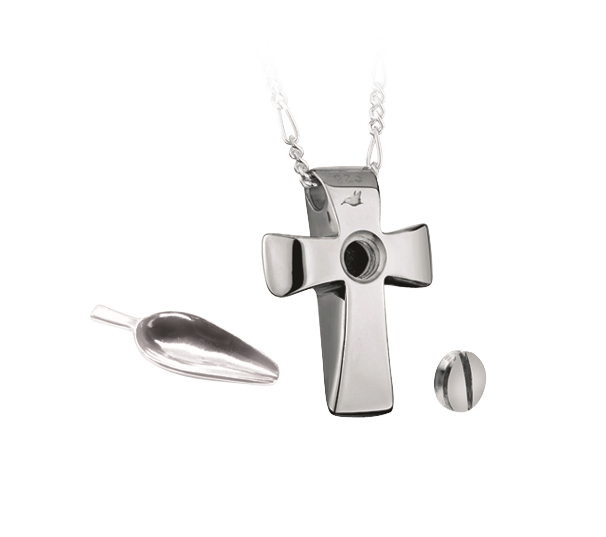 TRADITIONAL CROSS SHOWING THE BACK, SCREW AND SCOOP